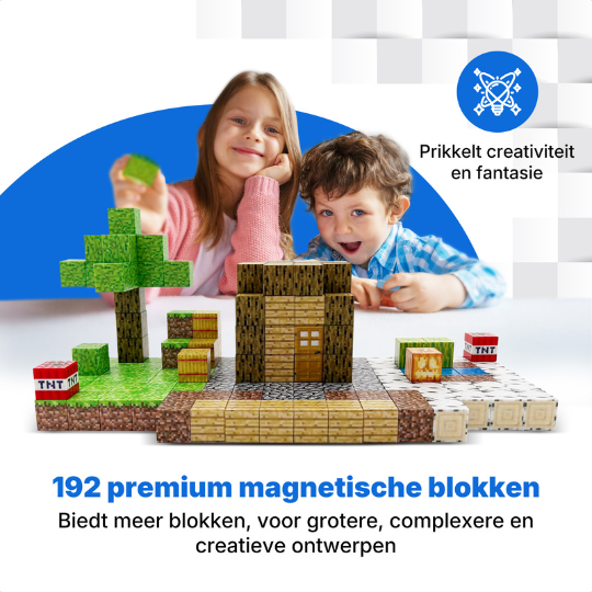 Huis van het dorpshoofd - 192 magnetische bouwblokken | Klegu