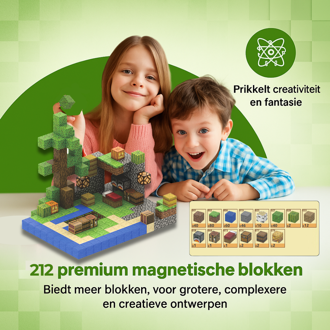 Boerderij - 212 magnetische bouwblokken