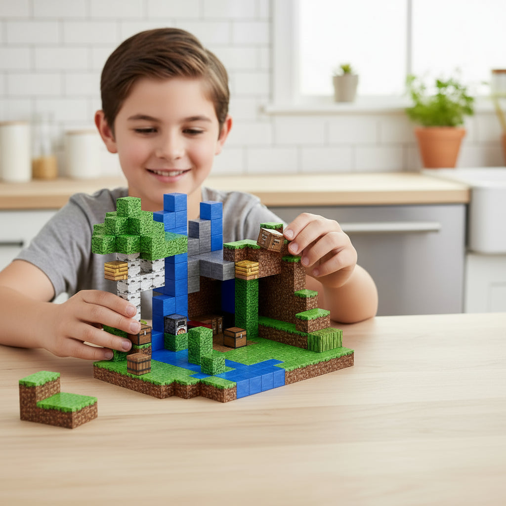 Jungle creek - 300 magnetische bouwblokken | Klegu