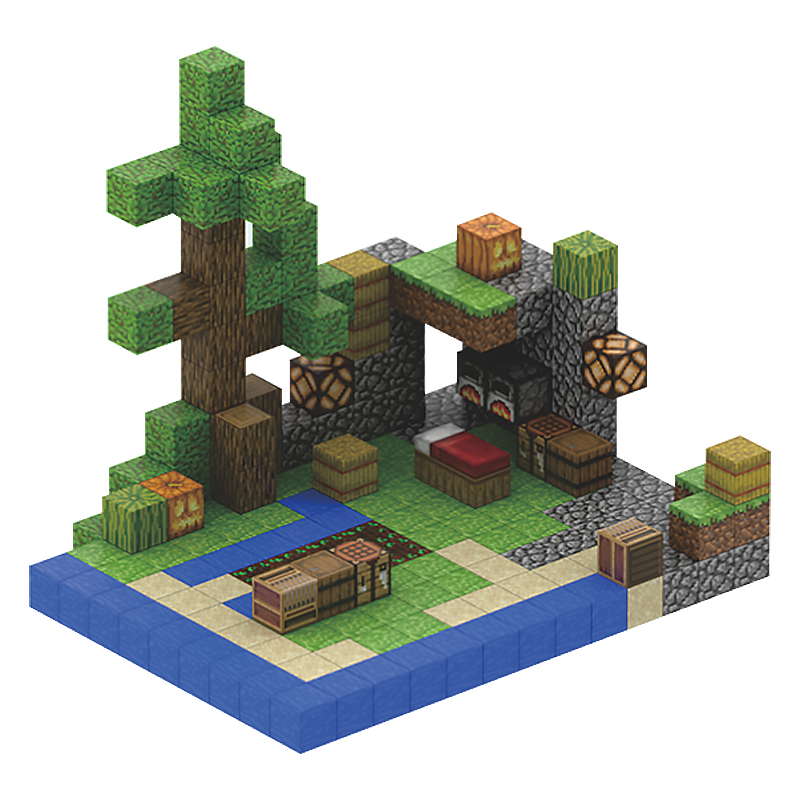 Boerderij - 212 magnetische bouwblokken | Klegu