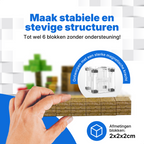 Junglehuis - 128 magnetische bouwblokken