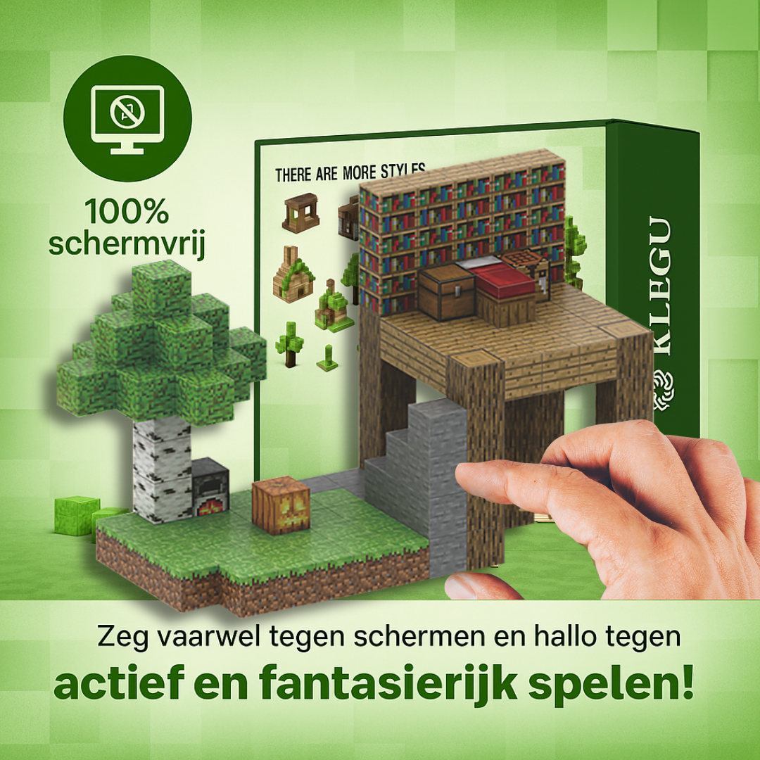 Junglehuis - 128 magnetische bouwblokken