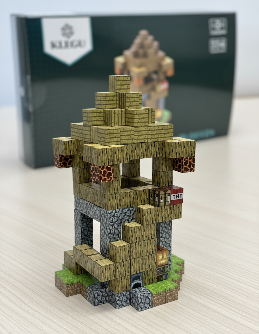 Uitkijktoren - 224 magnetische bouwblokken | Klegu