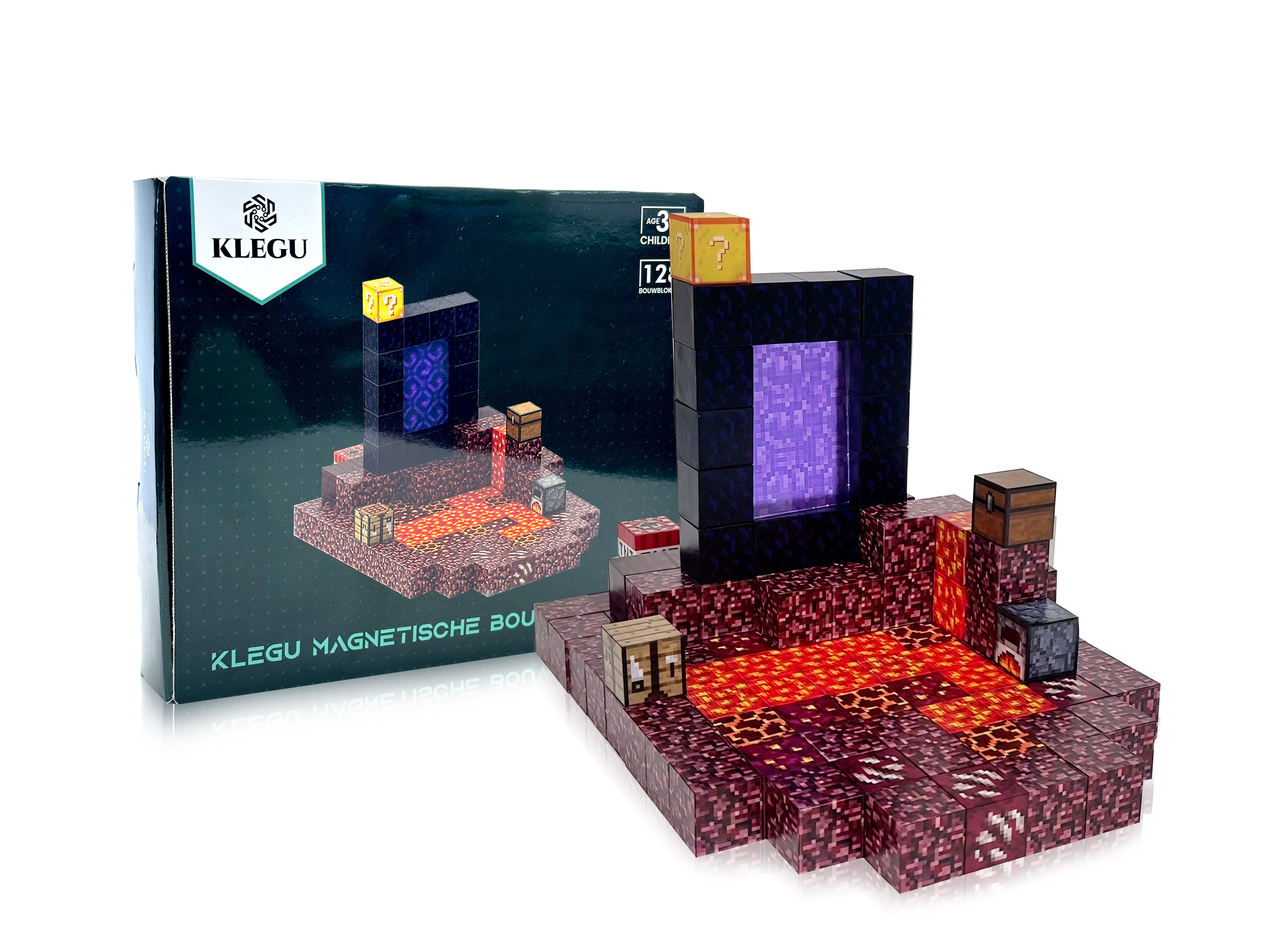 Onderwereld - 128 magnetische bouwblokken | Klegu