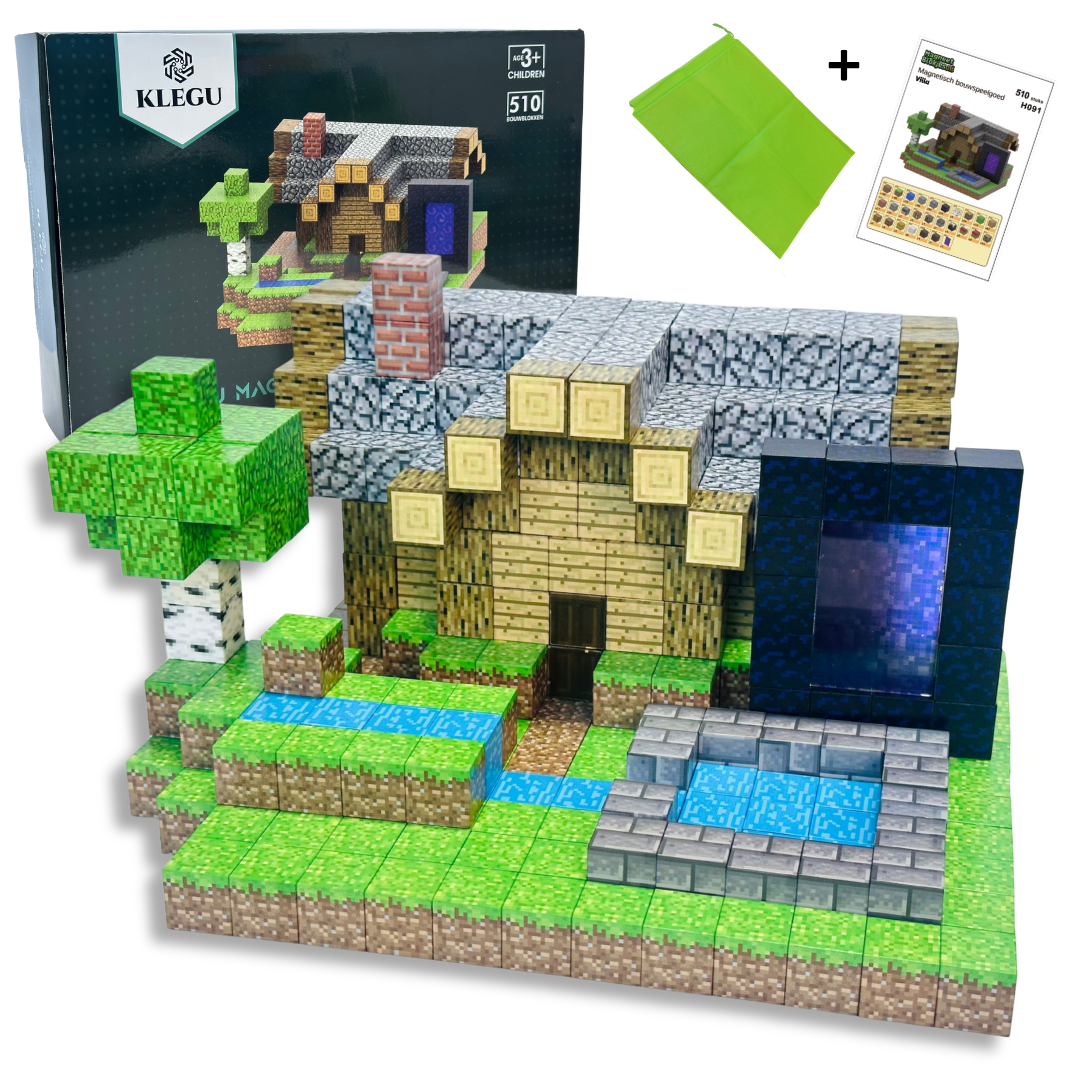 Villa - 510 magnetische bouwblokken | Klegu