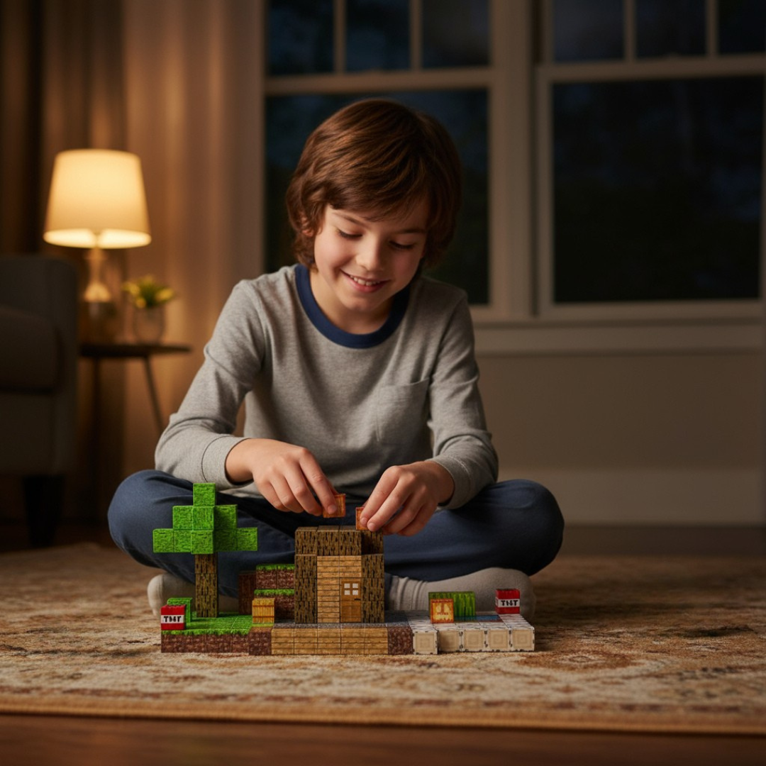 Huis van het dorpshoofd - 192 magnetische bouwblokken | Klegu